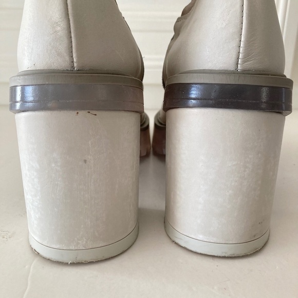 Free People James Chelsea Gray Leather Heeled Boots Sz 41 - Picture 8 of 10